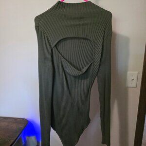 Fashion Nova Olive Green Bodysuit 3X NWT